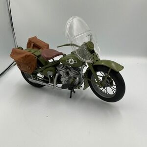 VTG Military Motorcycle Replica with Saddlebags and Windshield for 12" Figures